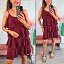Vestido Granate Volantes